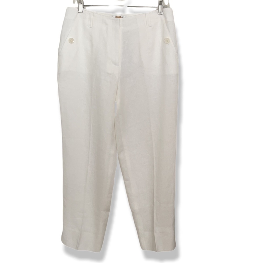 NWT Talbots white Irish linen pants